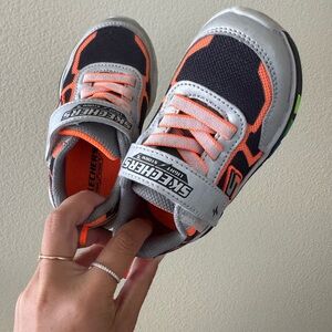 Skechers Kids' Black and Orange Sneakers